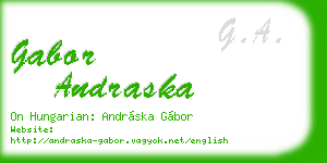 gabor andraska business card
